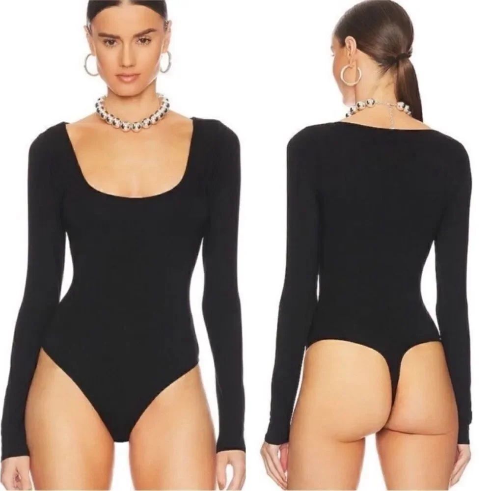 Good American NWT SCUBA SCOOP NECK
BODYSUIT Black Size XS